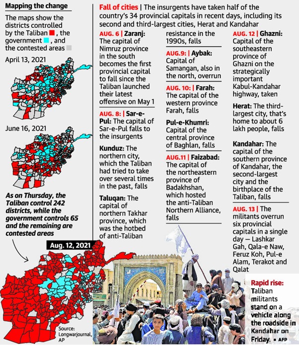 The Taliban seizes more major cities as they race to take full control of Afghanistan.